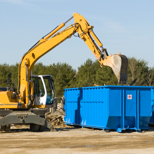 are there any restrictions on where a residential dumpster can be placed in Baileyville